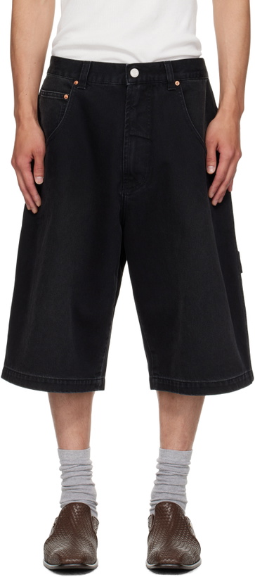 Photo: VETEMENTS Black Hip-Hop Denim Shorts