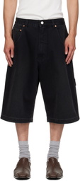 VETEMENTS Black Hip-Hop Denim Shorts