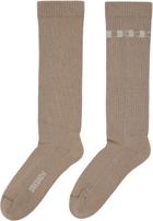 Rick Owens DRKSHDW Gray Concordians Knee High Socks