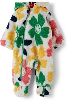 Stella McCartney Baby Multicolor Happy Flowers Teddy All-In-One Bodysuit