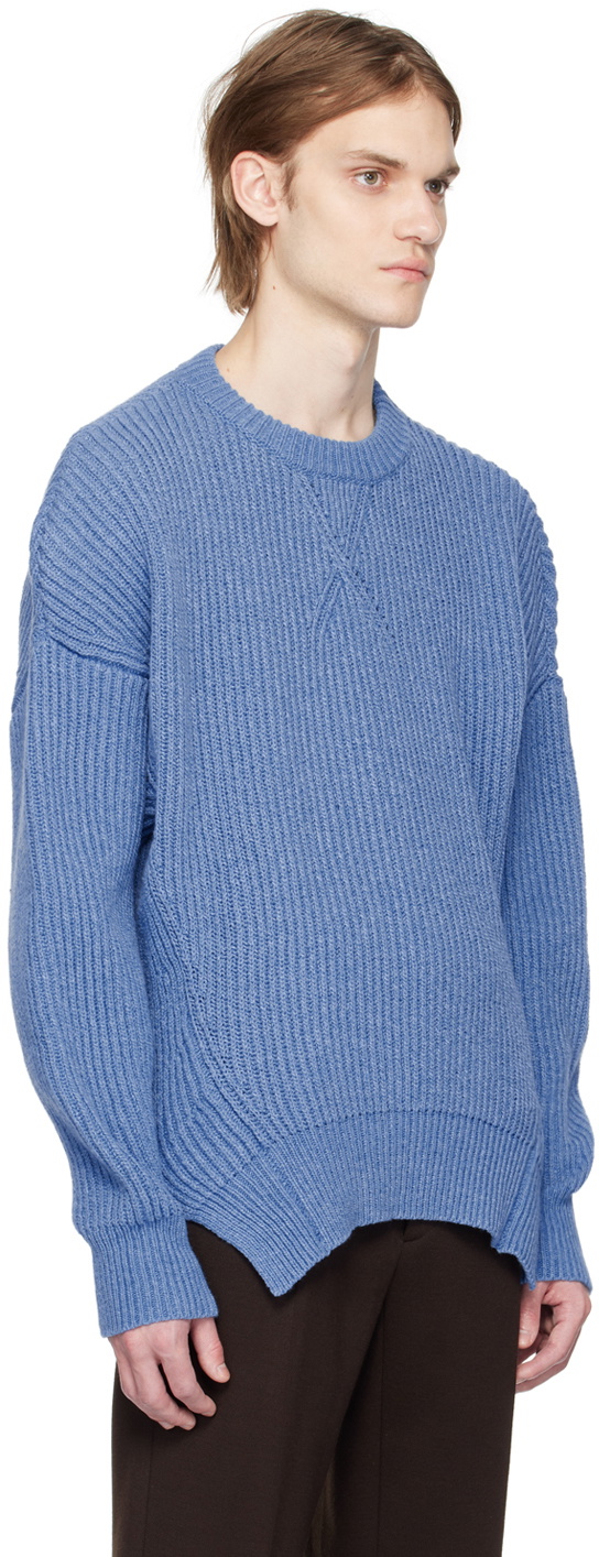 Jil Sander Blue Crewneck Sweater