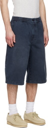 Solid Homme Gray Faded Denim Shorts