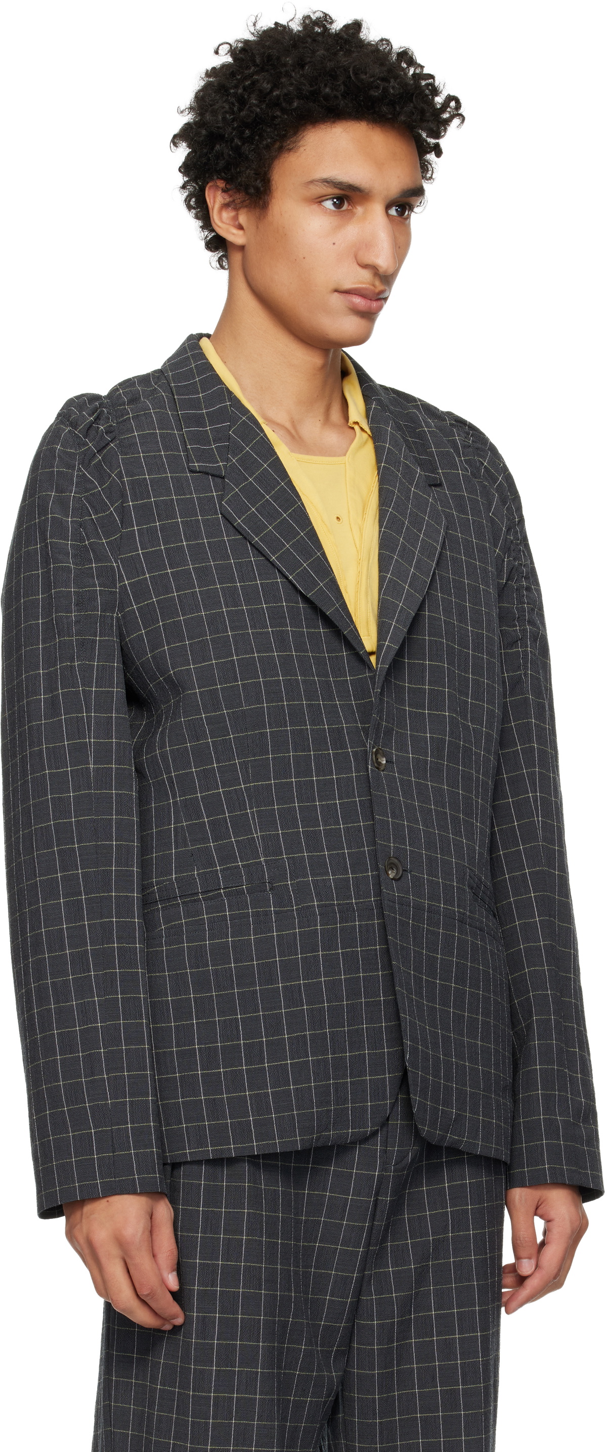 Kiko Kostadinov Gray Minna Blazer