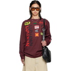 LU'U DAN Burgundy Oversized Long Sleeve T-shirt