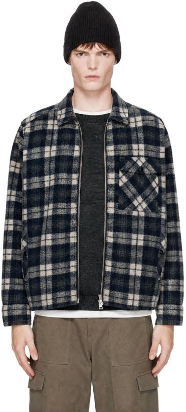 Photo: Moncler Black Check Zip Shirt