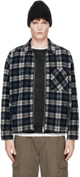 Moncler Black Check Zip Shirt