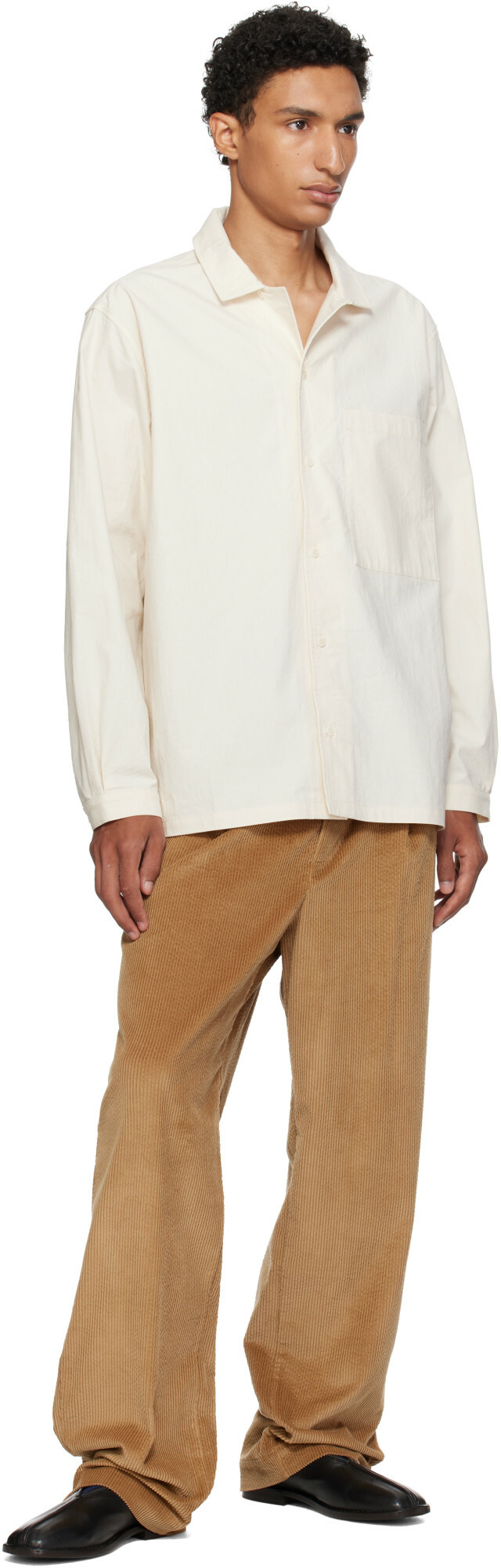 Cawley Off-White Camp Collar Shirt