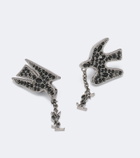 Saint Laurent Cassandre crystal-embellished earrings