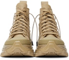 Wooyoungmi Beige Double Lace High-Top Sneakers