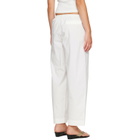 St. Agni White Fine Rouleau Crop Trousers