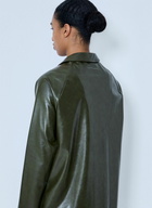 MM6 Maison Margiela Faux-Leather Button-Up Coat