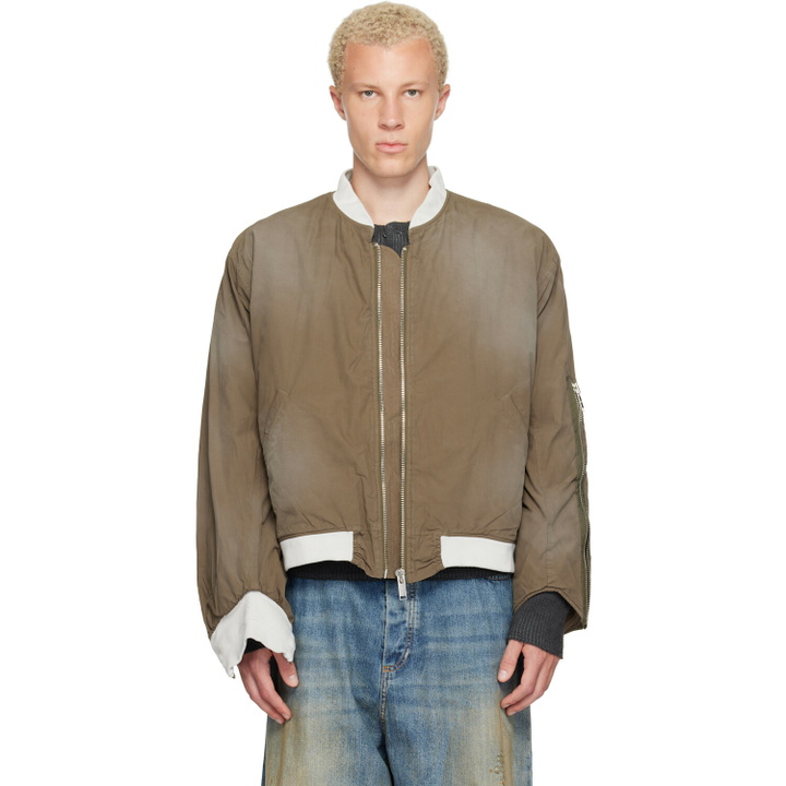 Photo: 424 Khaki Military Bomber Jacket