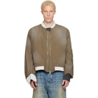 424 Khaki Military Bomber Jacket