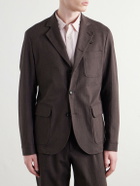 Oliver Spencer - Solms Cotton-Blend Herringbone Suit Jacket - Brown