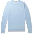 John Smedley - Slim-Fit Sea Island Cotton and Cashmere-Blend Sweater - Blue