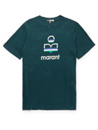 Isabel Marant - Karman Logo-Print Cotton-Jersey T-Shirt - Green