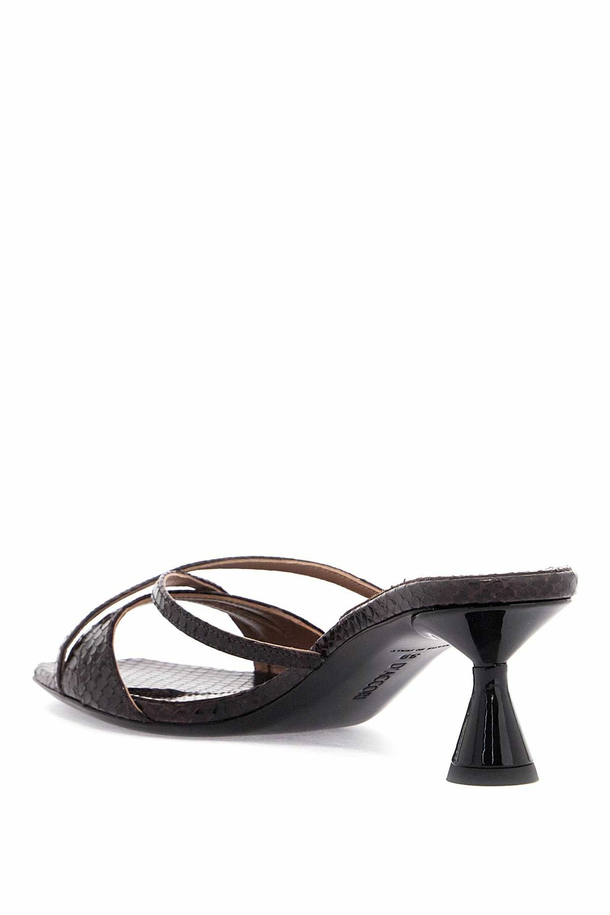D'ACCORI python-print leather lust mules Brown