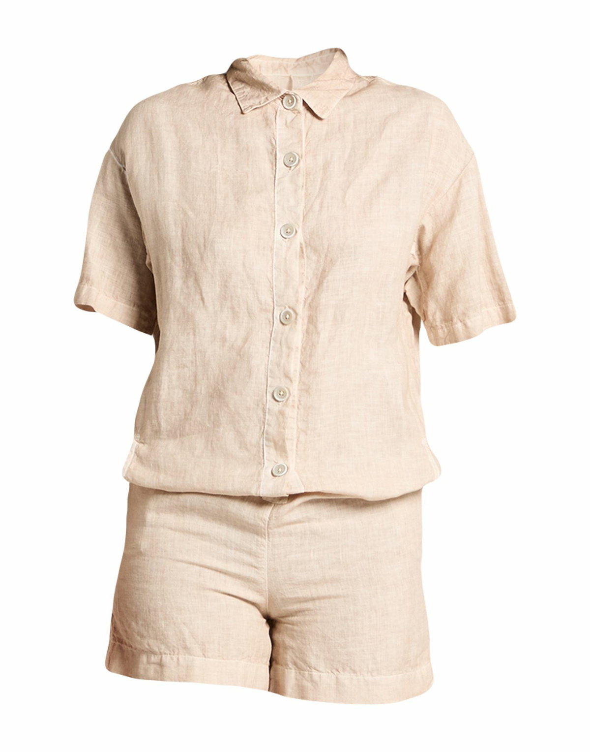 120% Lino Womens Playsuit in Beige