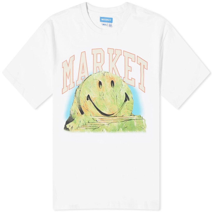 Photo: MARKET Men's Smiley Out of Body T-Shirt in White
