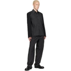 MM6 Maison Margiela Black Long-Sleeved Shirt