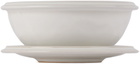 BKLYN CLAY White Saturn Dinnerwear Cereal Bowl & Eggo Plate Set