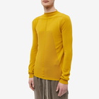 Rick Owens Men's Geo Round Neck Knit in Lemon