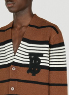 Burberry - Logo Patch Cardigan in Brown