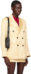 Ernest W. Baker Yellow Double-Breasted Blazer