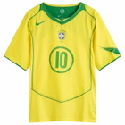 Nike Brazil Reissue N&N Short Sleeve Jersey in Yellow/Green