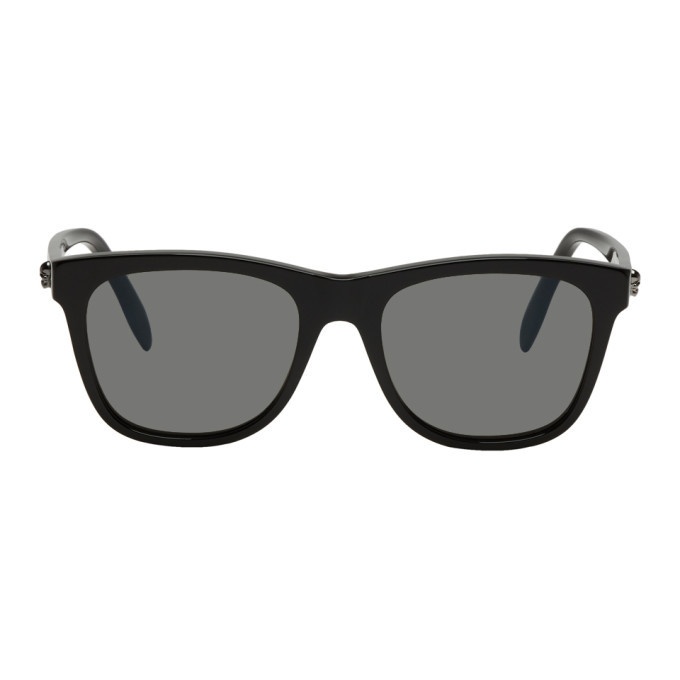 Photo: Alexander McQueen Black Shiny Square Sunglasses