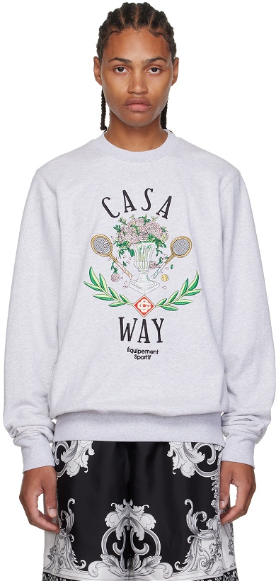 Photo: Casablanca Gray 'Casa Way' Sweatshirt