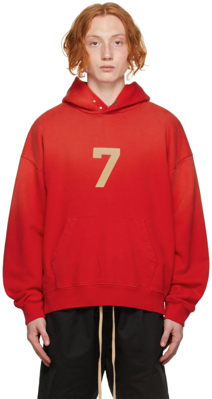 Photo: Fear of God Red '7' Hoodie