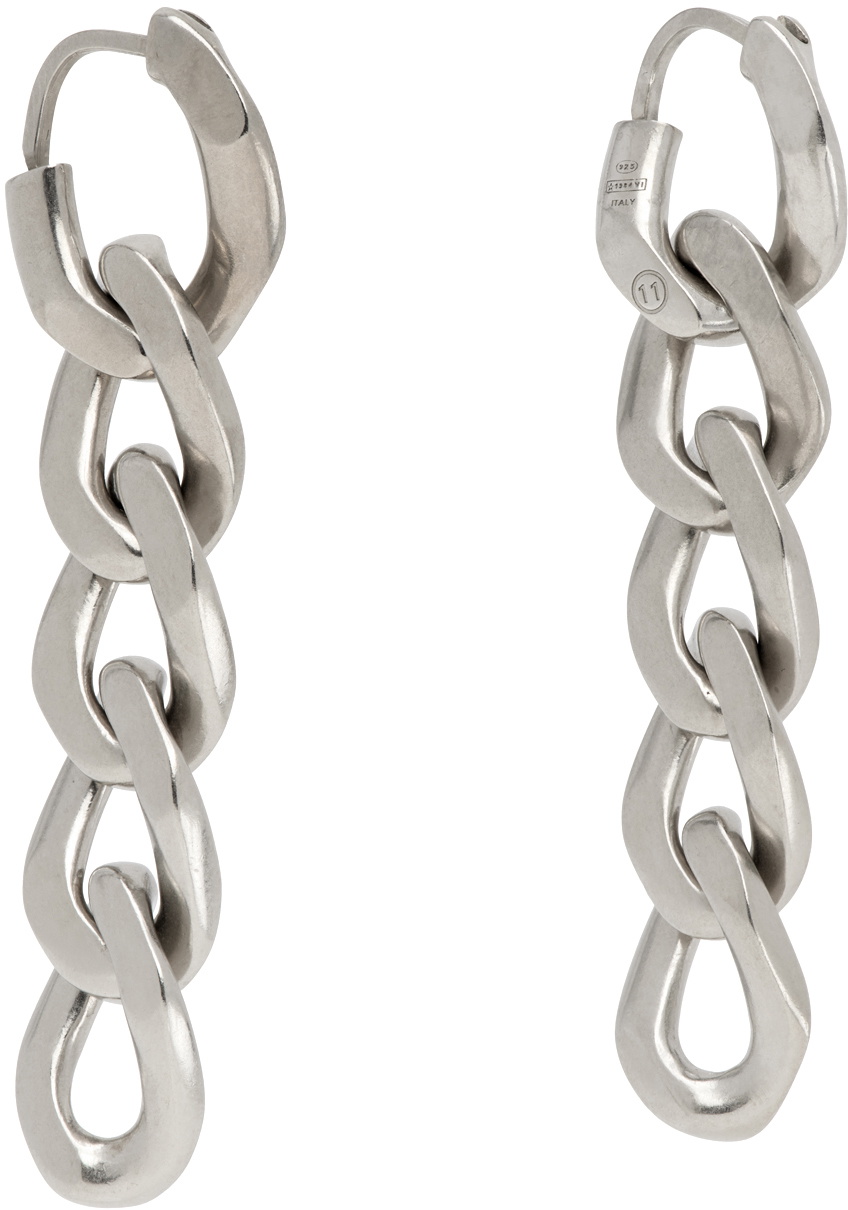 Maison Margiela Silver Gourmette Collection Earrings