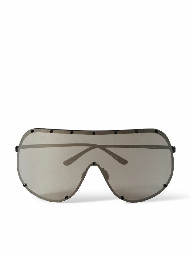 Photo: Rick Owens - Shield Aviator-Style Stainless Steel Sunglasses