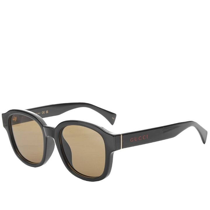 Photo: Gucci Men's Eyewear GG1140SK Sunglasses in Black/Brown