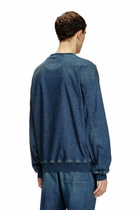 Diesel Sweatshirt in Track Denim - Sweaters - Unisex - Blue