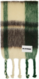 Jil Sander Yellow & Green Checks Scarf