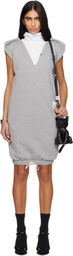Maison MIHARA YASUHIRO Gray Reversed Sweat Pants Midi Dress