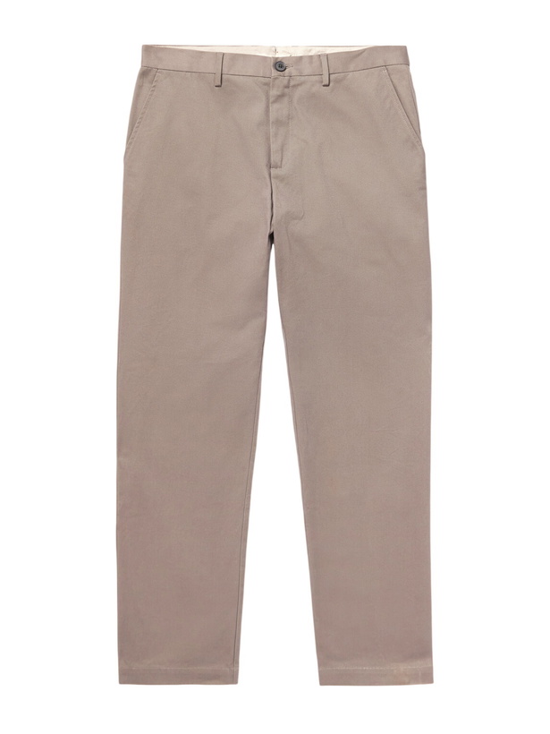 Photo: Sunspel - Straight-Leg Cotton-Drill Trousers - Brown