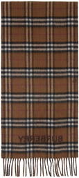 Burberry Brown Vintage Check Reversible Scarf