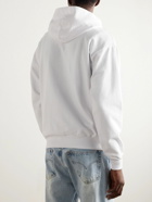 Local Authority LA - Printed Cotton-Jersey Hoodie - White