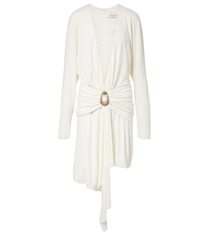 Photo: Christopher Esber Stone Pin draped jersey minidress