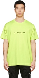 Givenchy Yellow Reverse Print T-Shirt