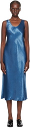 Max Mara Leisure Blue Talete Midi Dress
