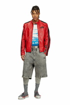 Diesel Biker jacket in perforated leather - Leather jackets - Unisex - Red