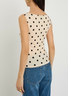 Reformation Dusk Polka dot Jersey Tank White