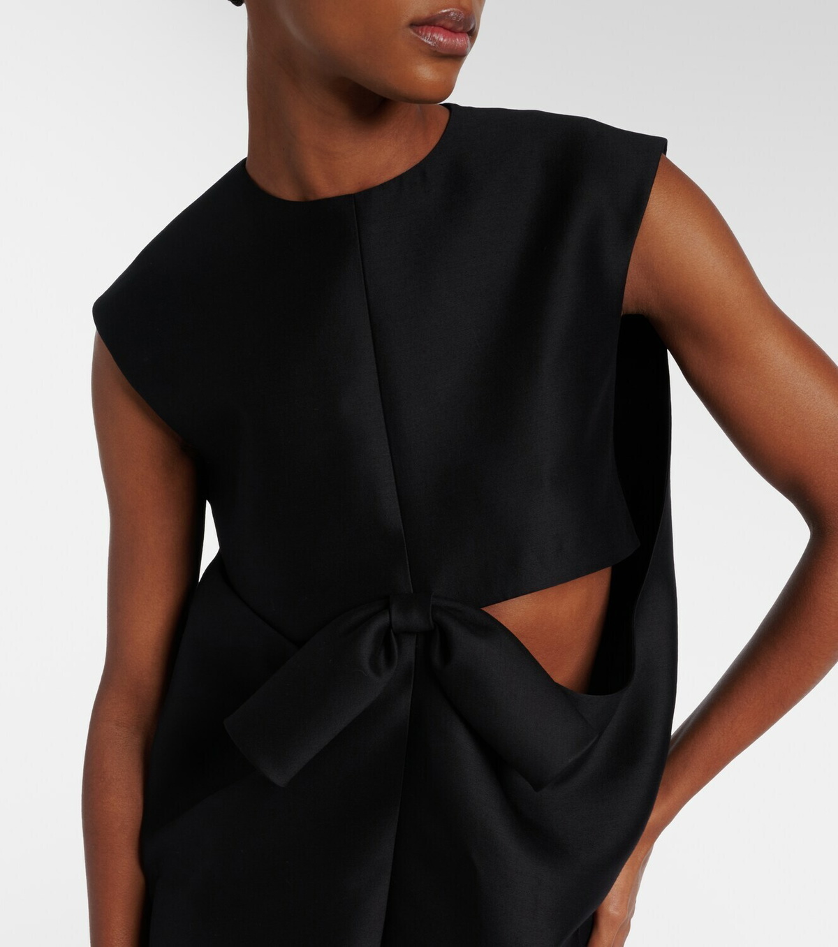 Balenciaga Cutout crêpe satin midi dress