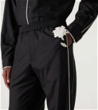 Valentino Floral embroidered silk pajama pants