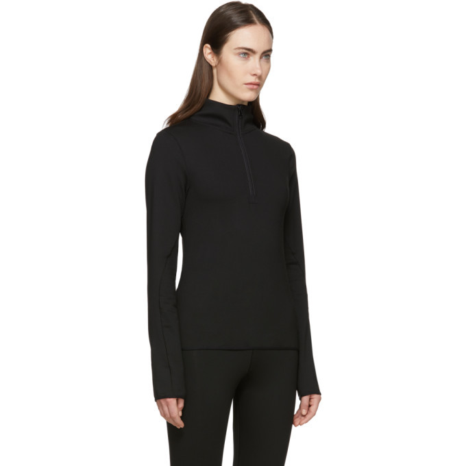 Wone Black Warm-Up Polartec Half Zip Top