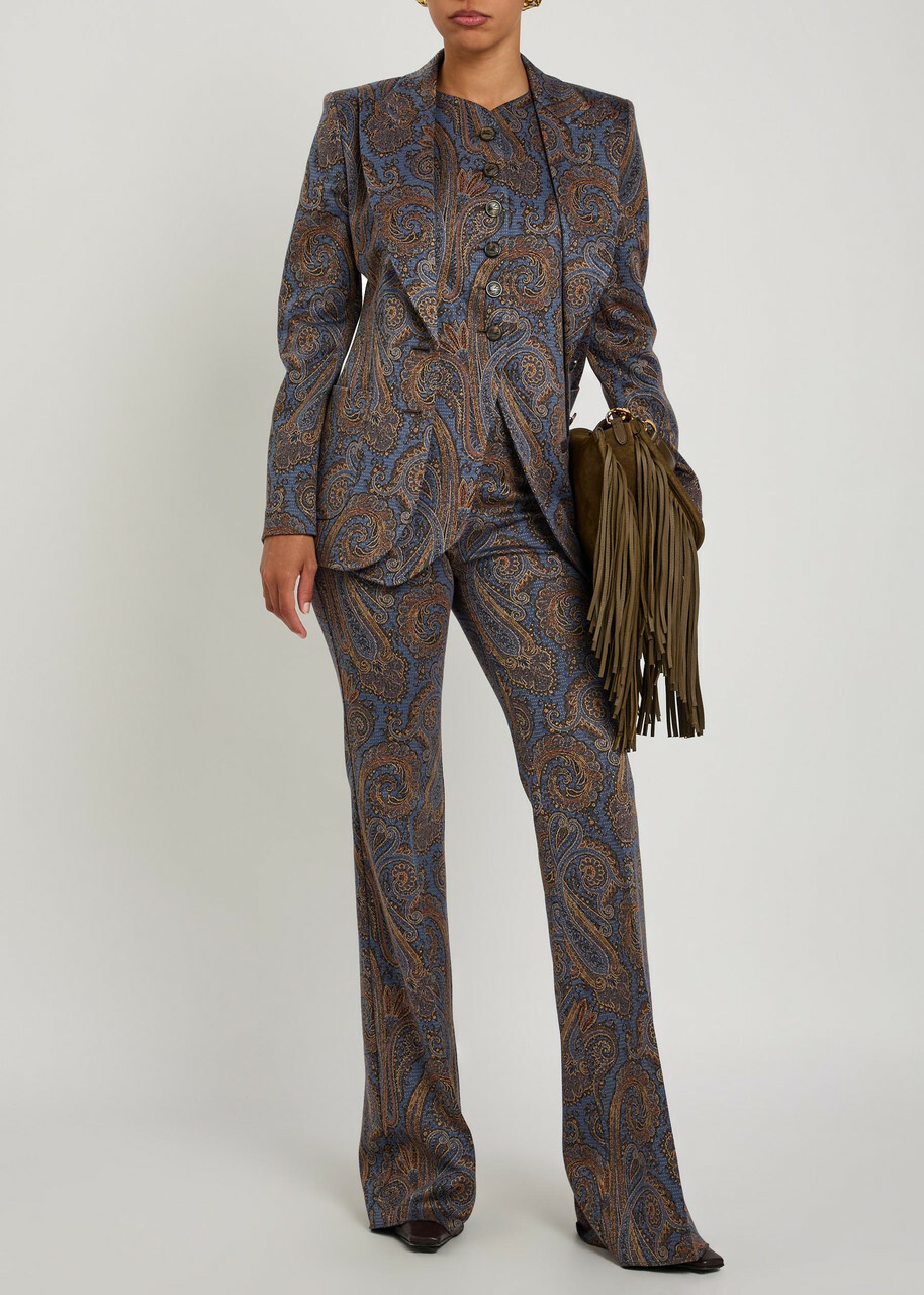 Etro Paisley-jacquard Woven Vest Multicoloured